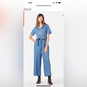 Princess Highway Light Blue Denim Jumpsuit